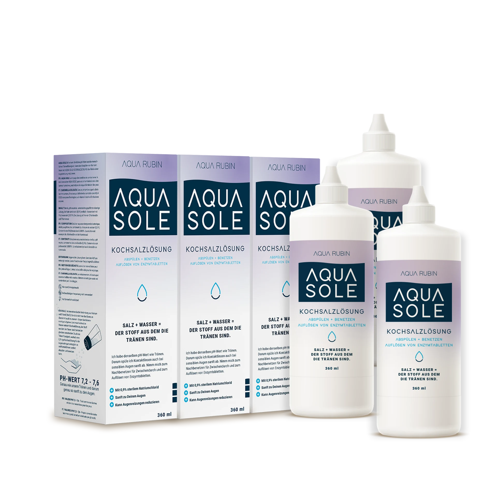 AQUA SOLE - Kochsalzlösung (3x360ml)